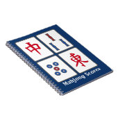 Mahjong Game Tiles Design-Notebook Notizblock (Rechte Seite)