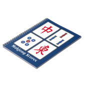 Mahjong Game Tiles Design-Notebook Notizblock (Linke Seite)