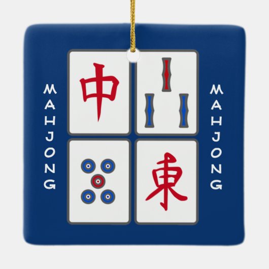 Mahjong Game Tiles Design Ornament (Rückseite)