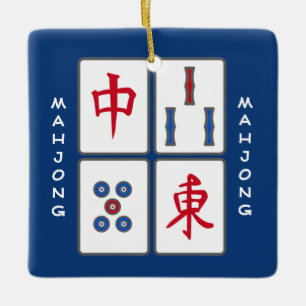 Mahjong Game Tiles Design Ornament