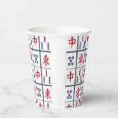 Mahjong Game Tiles Design Pappbecher (Links)