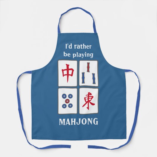 Mahjong Game Tiles Design Schürze (Vorderseite)