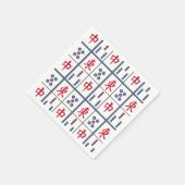 Mahjong Game Tiles Design Serviette (Ecke)