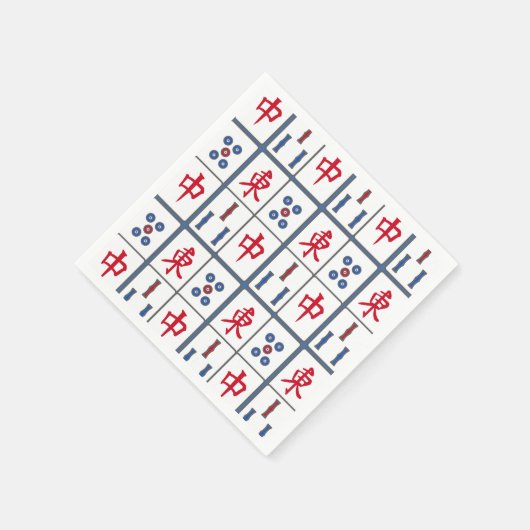 Mahjong Game Tiles Design Serviette (Ecke)
