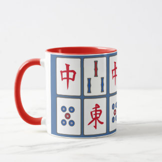 Mahjong Game Tiles Design Tasse