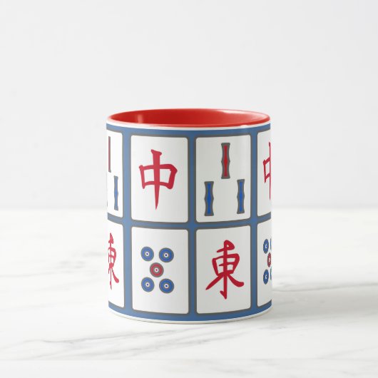 Mahjong Game Tiles Design Tasse (Zentrum)