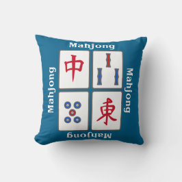 Mahjong Game Tiles Design Throw Kissen