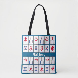 Mahjong Game Tiles Design Tote Bag Tasche