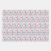 Mahjong Game Tiles Design Wrapping Paper Sheets Geschenkpapier Set (Vorderseite 3)