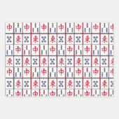 Mahjong Game Tiles Design Wrapping Paper Sheets Geschenkpapier Set (Vorderseite 2)