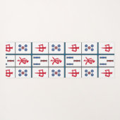 Mahjong Game Tiles Design Yogamatte (Rückseite (Horizontal))