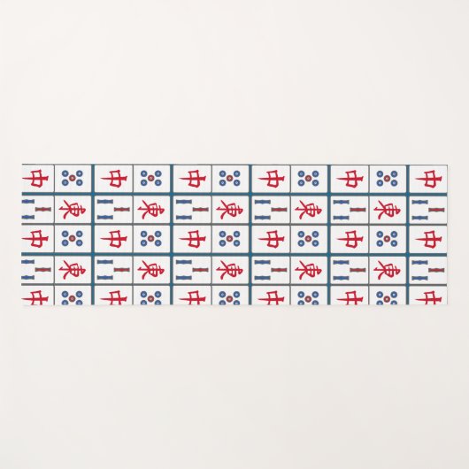 Mahjong Game Tiles Design Yogamatte (Vorderseite (Horizontal))