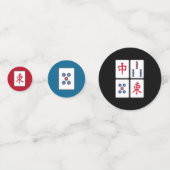 Mahjong Game Tiles DesignTable Confetti Konfetti (Vorderseiten)