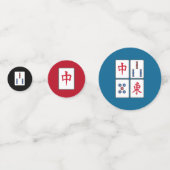 Mahjong Game Tiles DesignTable Confetti Konfetti (Rückseiten)