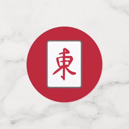 Mahjong Game Tiles DesignTable Confetti Konfetti (Klein Vorderseite)