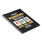 Mahjong Gamer Board Game China Japan Mah Jong Notizblock (Rechte Seite)