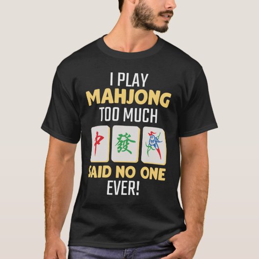 Mahjong Gamer Board Game China Japan Mah Jong T-Shirt (Vorderseite)