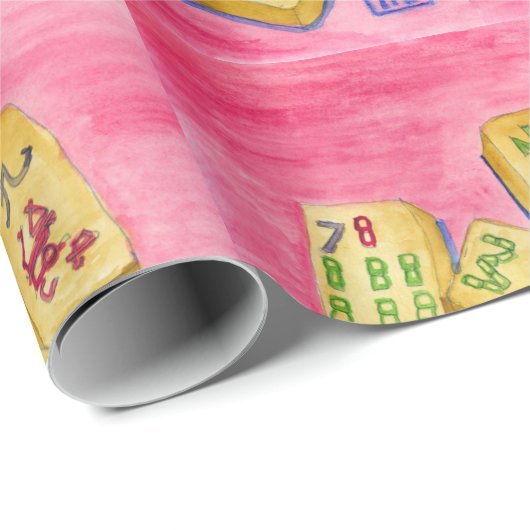 Mahjong Geschenkpapier (Rolleneckpunkt)