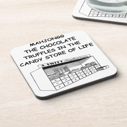 MAHJONG GETRÄNKEUNTERSETZER (Linke Seite)