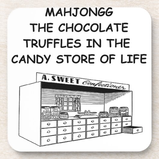 MAHJONG GETRÄNKEUNTERSETZER (Vorderseite)