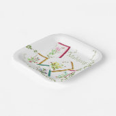 Mahjong Glitzer Tiles Paper Plate Pappteller (Gewinkelt)