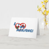 Mahjong Grußkarte Karte (Gelbe Blume)