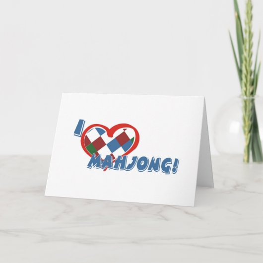 Mahjong Grußkarte Karte (Vorderseite)