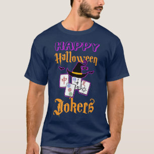 Mahjong Happy Halloween Jokers Tile Game Baseball T-Shirt