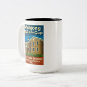 Mahjong in der Gap-Kaffeetasse Zweifarbige Tasse (Vorderseite Links)