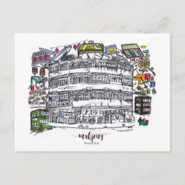 Mahjong in Hongkong Postkarte