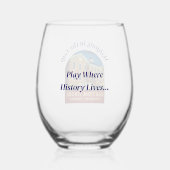 Mahjong in the Gap - Wine Glass Weinglas Ohne Stiel (Rückseite)