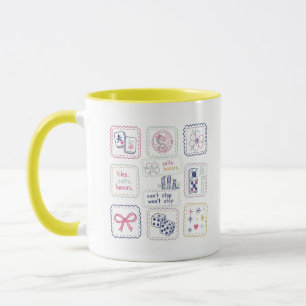 Mahjong inspirierte Kacheln und Glücksbringer Coll Tasse