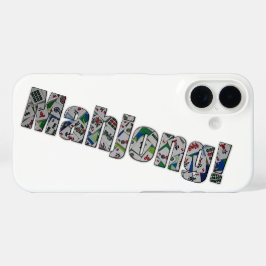 Mahjong IPhone 16 Case (Rückseite (Horizontal))