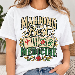Mahjong ist die beste Medizin Vintage Humor T-Shirt