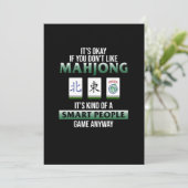 Mahjong ist ein Smart People Game Mahjong Player Einladung (Stehend Vorderseite)
