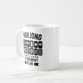 Mahjong ist mein Rentenplan | Funny mahjong Kaffeetasse (Vorderseite Links)