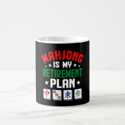 Mahjong ist mein Ruhestandsplan lustiger Mahjong D Kaffeetasse (Mittel)