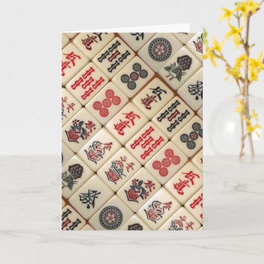 Mahjong jeder Anlass Karte (Gelbe Blume)