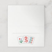 Mahjong-Kacheln #2 Platzkarte ohne Tischnummer (Außenseite Aufgefaltet)