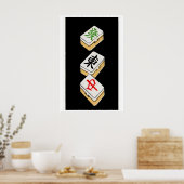Mahjong Kacheln Matchbox Kunst Druck, chinesischer Poster (Küche)