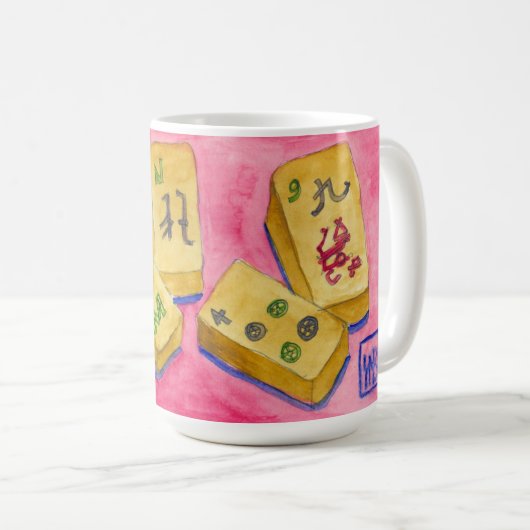 Mahjong Kaffeetasse (VorderseiteRechts)