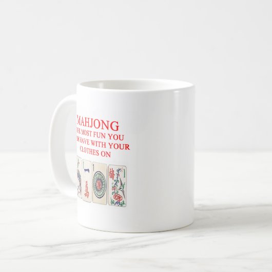 MAHJONG KAFFEETASSE (Vorderseite Links)