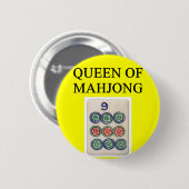 MAHJONG Königin Button (Vorne & Hinten)