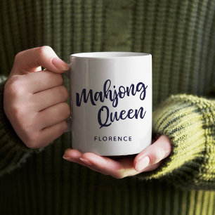 Mahjong-Königin Personalisierter Name Lustiger Hum Kaffeetasse