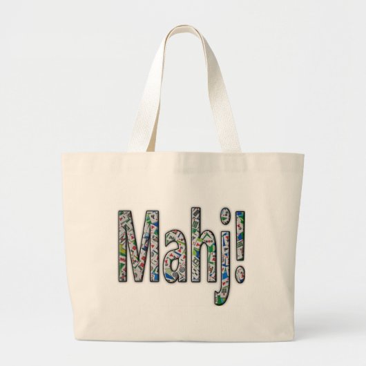Mahjong Large Tote Bag - Mahj! Jumbo Stoffbeutel (Vorne)