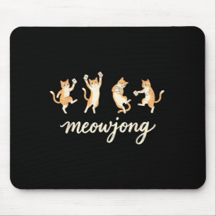 Mahjong-Liebhaber Mahjong-Spieler Katze spielt Mah Mousepad