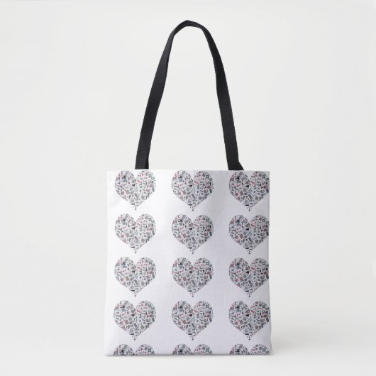 Mahjong Love Tote Bag Tasche (Vorderseite)