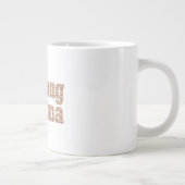 Mahjong-Mama Retro-Varsity-Muster-Geschenk Jumbo-Tasse (Rechts)