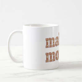 Mahjong-Mama Retro-Varsity-Muster-Geschenk Kaffeetasse