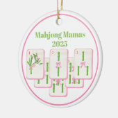 Mahjong Mamas Mahjong Preppy Tiles Bows Coquette Keramik Ornament (Links)